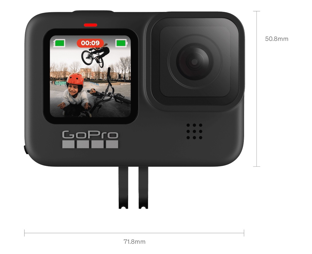 GoPro HERO9 dimension with stand holder